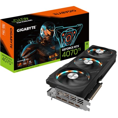 GIGABYTE GeForce RTX 4070 TI GAMING OC 12GB Graphics Card - 12GB DDRX6 21Gbps 192bit, PCI-E 4.0, Core 2565Mhz, RGB, DisplayPort 1.4, HDMI 2.1a, NVIDIA DLSS 3, GV-N407TGAMING OC-12GD
