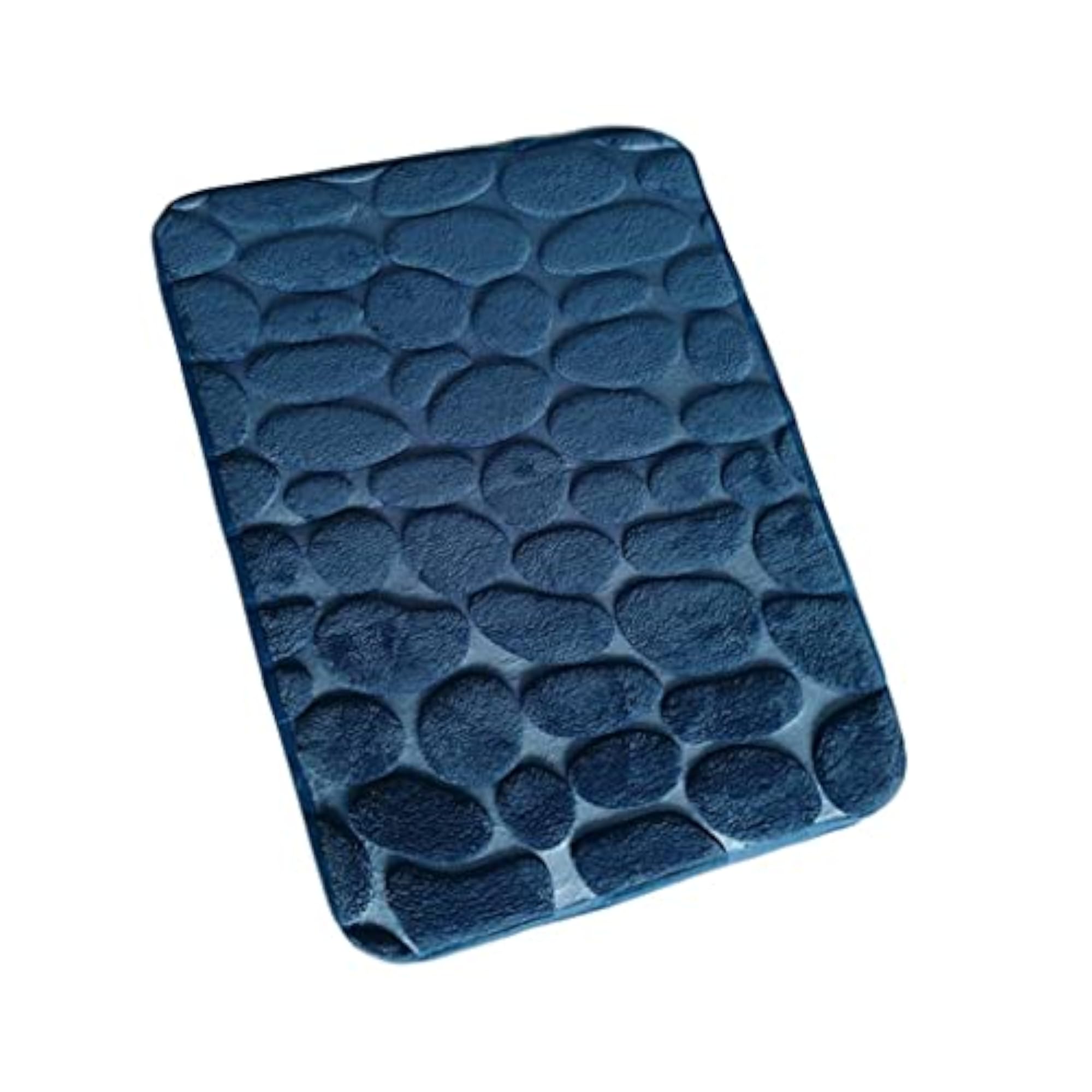 3D Effect Cobblestone Embossed Floor Rug for Bathroom