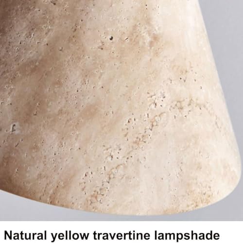 Lámpara de travertino amarillo ajustable de lujo nórdico E27 8
