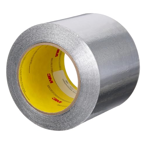 Image of 3M Aluminum Foil Tape 425, 6 in x 60 yd 4.6 mil, Silver (Pack of 2), Thermally Conductive Tape, Resistant to Chemicals, Dead Soft Aluminum Foil Backing