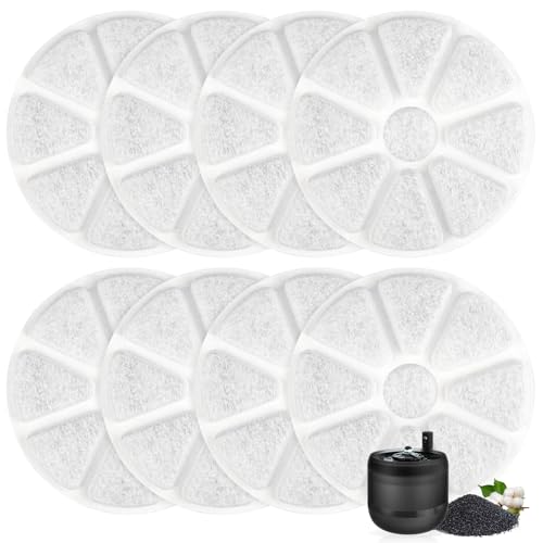 Lot de 8 filtres pour fontaine à chat Philips PAW3210/02, filtre de rechange à charbon actif, triple système de filtration
