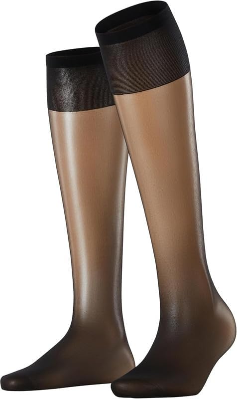 5-pack of Sox Company brand women's fine knee socks 12Deniers for comfort and perfect fit - Satin look, Silky feel