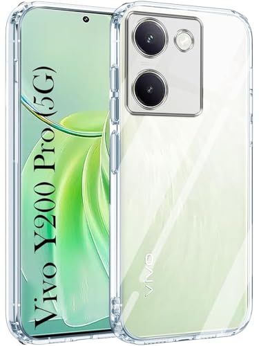 Image of COVERBLACK Soft Rubber Back Cover Compatible Model for Vivo Y200Pro V2401 - Transparent