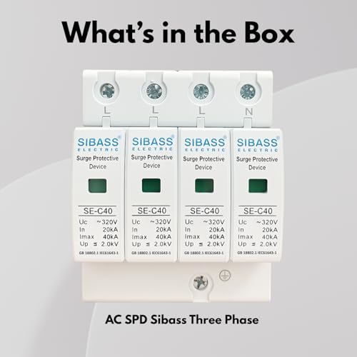 Image of AC /DC Surge Protection Device (SPD) 320V / 600V / 1000V - Single & Three Phase, 2 Pole / 3 Pole / 4 Pole - Sibass or Phoenix Contact (AC SPD, Sibass-320V-4P)