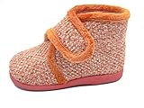  PULIDINES - Zapatilla de casa con un Tejido Muy calentito para niño Bebé niña Talla: 24 Color: Coral