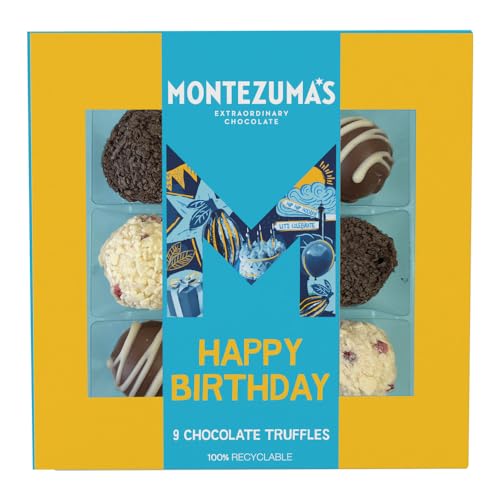 Montezumas Happy Birthday Truffle Collection Box Contains 9 Truffles Gluten Free 110g Box