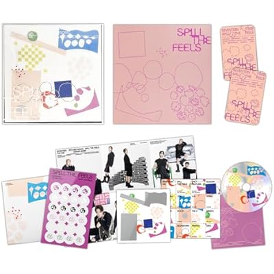 SEVENTEEN - 12th Mini Album [SPILL THE FEELS] (Standard Ver. - FEEL NEW Ver.) Photo Book + CD-R + Sticker + Card + Folded Poster + 2 Pin Badges + 4 Extra Photocards