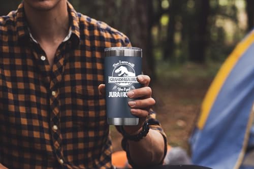 Image of NewEleven Fathers Day Gift For Grandpa - Grandpa Birthday Gifts From Granddaughter, Grandson - Unique Birthday Present Ideas For Grandfather, Promoted To Grandfather - 20 Oz Tumbler Navy