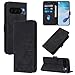 SptPofp for Googe Pixel 9 / Googe Pixel 9 Pro 5G Case Leather Wallet, Flip Folio Cover PU Leather Kickstand Card Slots Holder Magnetic Clasp Shockproof Protective Phone Case for Women Men,Black