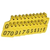 YAYDAFSHSAI Ohrmarken, Ohrmarke 1-500 Rinderohrmarke Rinderohrmarke Rinderohrmarke Rindervieh Ohrmarke Rinderohrmarke 4 * 5cm301-400(Yellow,7.5 * 10cm (2.95 * 3.93in) 201-300)