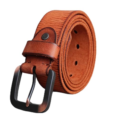Belt for Men Simple Belt Men's and Women's Pin Buckle Versatile Jeans Belt 105cm, 110cm, 115cm, 120cm Cowhide Belt - Main Image