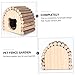 VICASKY 1 Set Wooden Fence Grinding Teeth Plaything for Pets Playground Natural Handmade Design for Hamsters Parrots and More