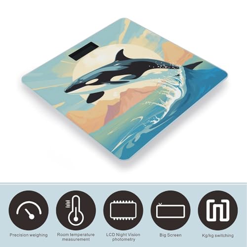 Báscula de baño digital Orca In The Sea con vidrio templado miniatura 3