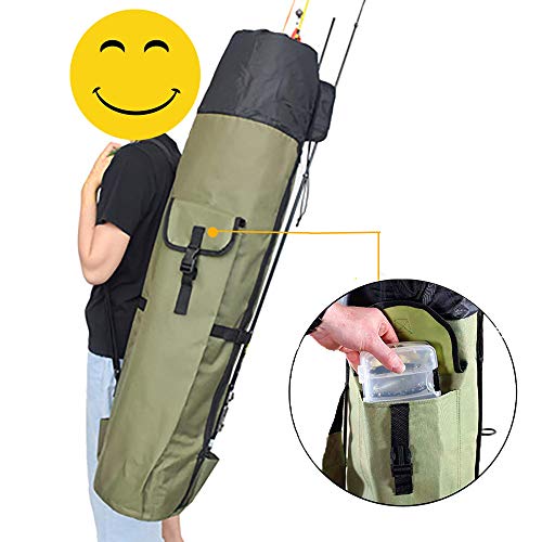 Angelruten-Tasche, wasserdichte Angelruten-Tasche mit strapazierfähigem faltbarem Oxford-Gewebe, tragbare Angelruten… – Bild 6