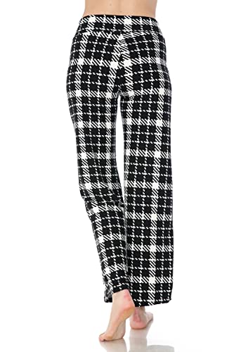 Image of Leggings Depot Women's Wide Leg Drawstring Pajama Pants for Lounge, Sleep | Soft, Breathable Poly-Span, Drawstring Waist, Comfy, Casual, Yoga, Everyday