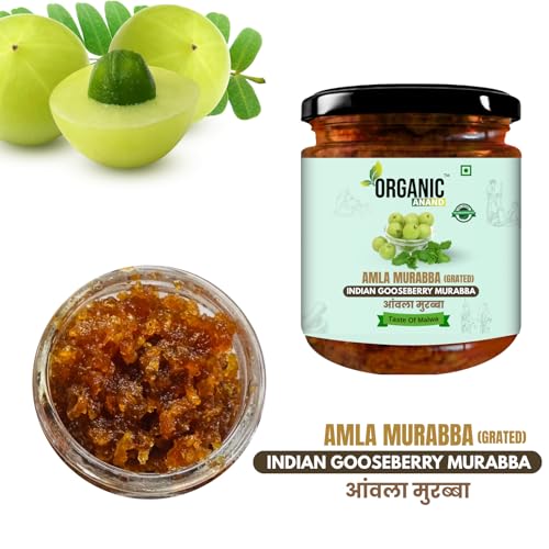 Image of Organic Anand Homemade Dried Amla Murabba Traditional Indian Gooseberry Ka Murabba, Vitamin C Rich Digestive Treat, Healthy & Natural Sweet Snack, Immunity Booster, Delicious Taste (500gm)