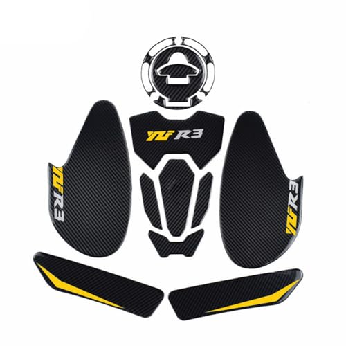 Protége-réservoir moto pour YZF-R3 2019-2022 et autocollant de genou