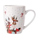 Fassung: 300 ml Altom Design Weihnachtsbecher Weihnachtstasse Keramik Becher Weihnachten 300ml Blue Santa