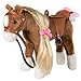 HollyHOME Stuffed Animal Horse Pretty Plush Toy Pretend Play Horse 11 inches Brown