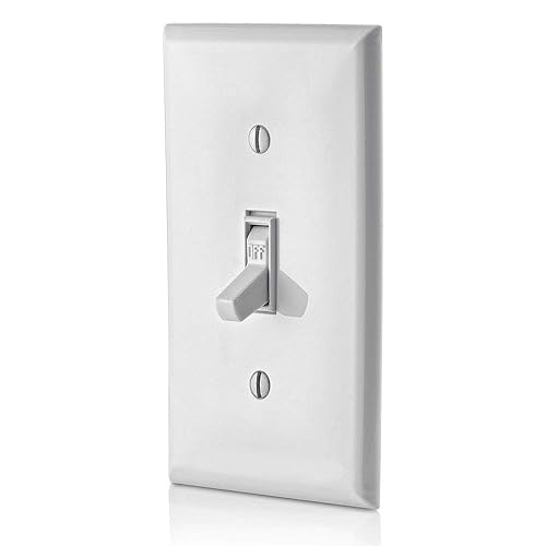 Miniatura 7 de Leviton 1451-2TM 15 amperios, 120 voltios, interruptor silencioso de CA de un solo polo, grado residencial, conexión a tierra, paquete de 10,