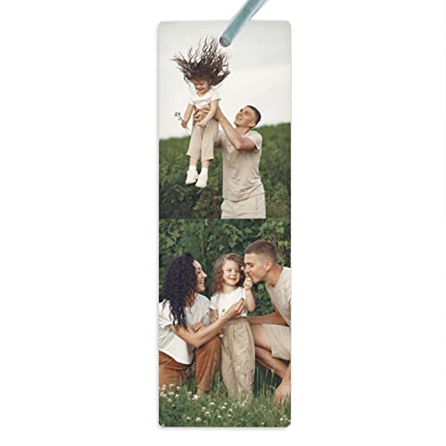 Wanapix | Marcapáginas de Madera Personalizado con Foto y Texto | Regalo Original Comunión/Bautizo | Marcador de Libros| Personaliza a 1 cara | Madera