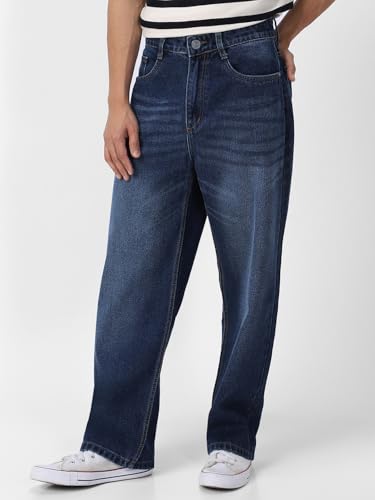 Image of Urbano Fashion Men Mid Rise Loose Jeans