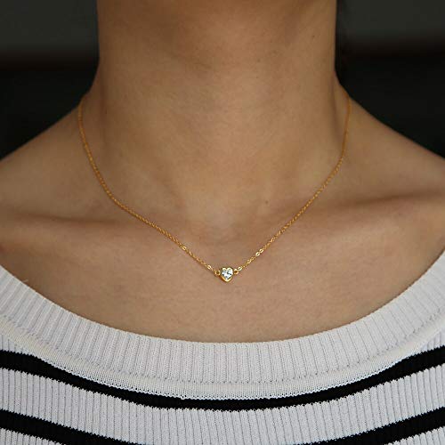 Pendentif colliers chaîne amour zircon argent 925 dames