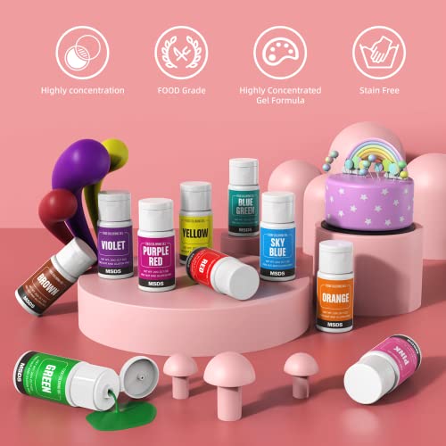 12 Gel Food Coloring