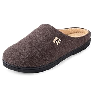 RockDove Men’s Sherpa Lined Memory Foam Clog Slipper
