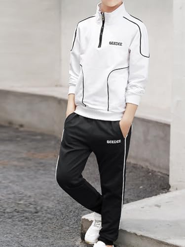 Kids Boys 2 Piece Athletic Tracksuit Long Sleeve Sweatshirt with Jogger Sweatpants Set Fall Winter Outfit3