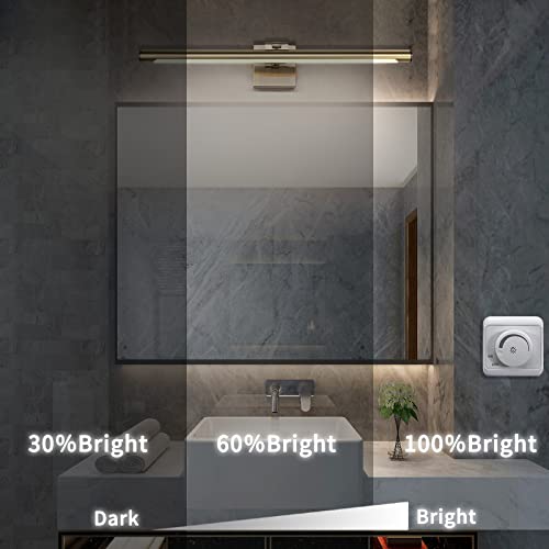 Joosenhouse Modern Led Picture Lights Dimmable 24.4" Inch Antique Bronze Picture Lighting For Paintings Swing Arm With Rotatable Sconces Wall Lamp, 14W (70W Eqv.), Hardwired Connection,Warm White #TOP3