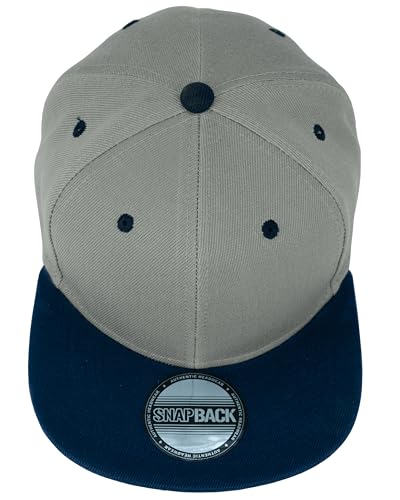 Image of Gelante Snapback Hats for Men - Flat Bill Brim Baseball Cap Hat - Plain Blank Adjustable