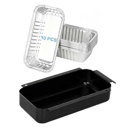 Grease Tray Replacement with 10 PCS Aluminum Drip Pans for CharBroil Performance 463331221 463365021 463448021 TRU Infrared 4-Burner Gas Grill Grease Catcher Pan for CharBroil 9328812P06 G416-0015-W1