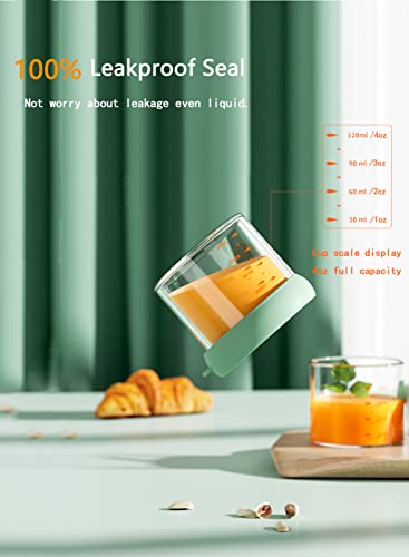 Glass Food Jars With Lids Set Of 6, 4Oz Small Glass Storage Containers, Stackable, Leak-Proof, Freezer To Microwave Safe, Blue #TOP5