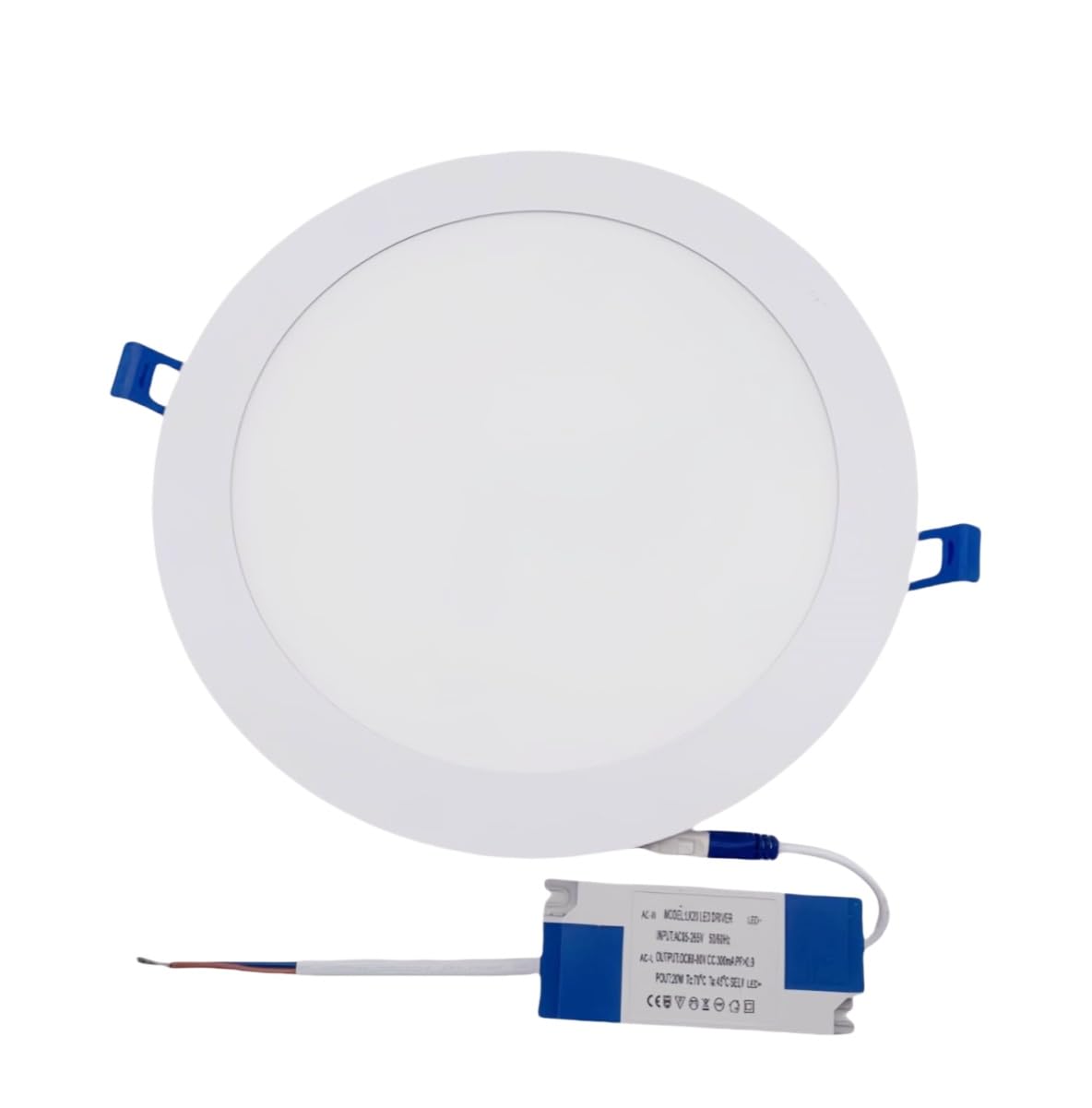 ONSSI Placa LED de Techo 20W 2000lm,Circular Φ220mm (Blanco Neutro,4000k) SuperSlim Panel Downlight LED Empotrado (Pack 5)