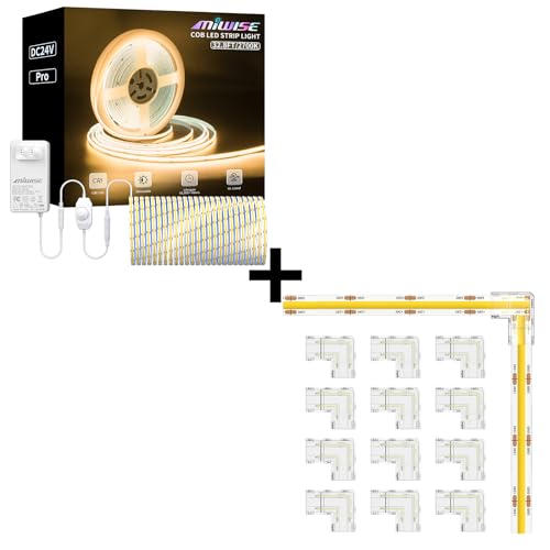 Tira LED COB MIWISE 10m 2700K Luz Cálida Dimmable miniatura 1
