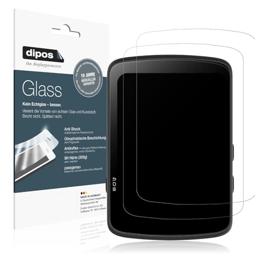 dipos I 2x Protector de Pantalla mate compatible con Bryton Rider 17 Vidrio Flexible Cristal Proteccion 9H