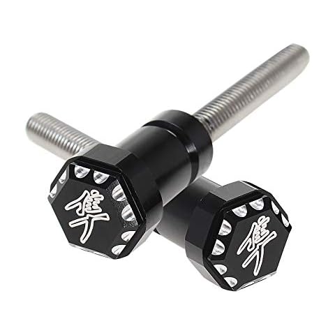 GIDIBII Front Seat Thumb Screws Bolts, Mount Screw Cap Compatible with Suzuki GSX1300R Hayabusa 1999-2007 (2 PCS,Black) Cover