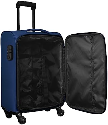 OPTIMA Cabin Suitcase (20 inch) - Anti Theft Trolley Bag, Medium Size Teal Suitcase with Number Locks (Blue)
