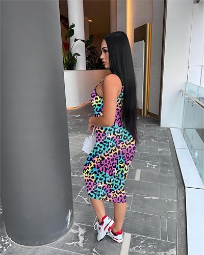 Image of Nimsruc Women Casual Sexy Tank Top Bodycon Dress Summer Pencil Sleeveless Basic Midi Club Dresses