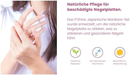 INLAQ P-SHINE japoński zestaw do manicure: tradycyjna sztuka wykończenia na wysoki połysk i zdrowe paznokcie z wysokiej jakości pielęgnacją paznokci i naturalnymi materiałami