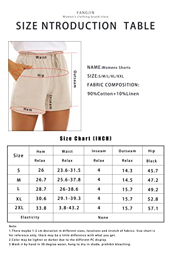 Fangjin Womens Shorts For Summer Ladies Shorts Plus Size Clothes For Women Shorts Bodysuit For Women Beach Pants For Women Womens Summer Clothes Linen Pants Short Shorts For Women Beige Medium #TOP4