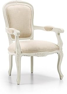 MOYCOR Sillones Louis Tapizados : Coleccion ANTONIETA Blanco de 66x96x60cms.