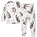 ODAWA Kittens Butterfly Pink Matching Fall Pajamas Clothing Set Cotton Clothes Fall Clothes 2T