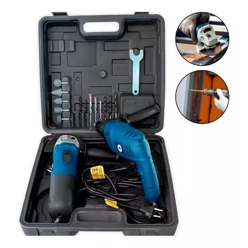 Kit Ferramentas Songlie, Furadeira 800W, Esmerilhadeira 800W, Maleta com Acessórios - 127v