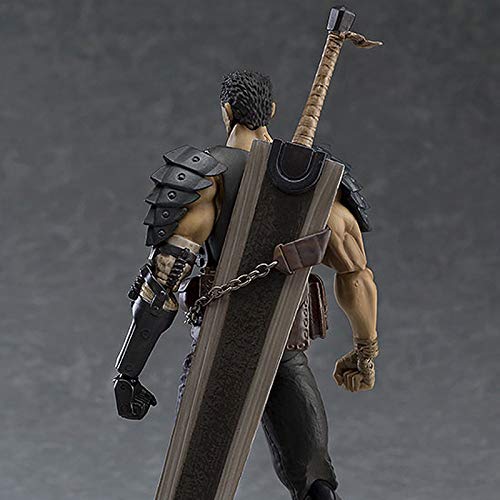 Alertkid Berserk Guts Assembly Pvc Action Figure Anime Black Swordsman Baserk Change Face Ver. Model Toy 17Cm #TOP1