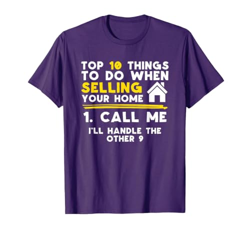 Real Estate Agent Call Me T-Shirt, Men, Purple, X-Large