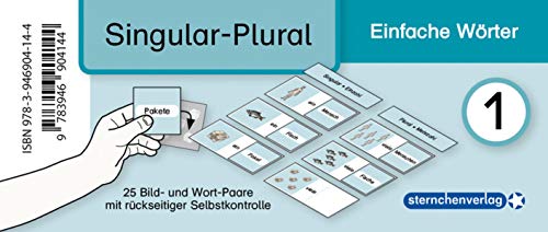 Meine Grammatikdose 1 - Singular-Plural - Einfache Wörter: 25 Bild- und Wort-Paare mit rückseitiger Selbstkontrolle in der Box und Etikett gratis