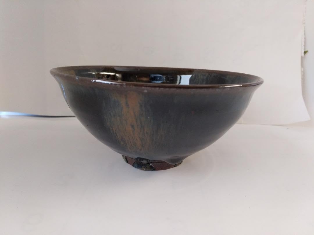 紀州焼 葵窯 寒川栖豊 作 天目形 茶碗 共箱 共布 栞 茶器 抹茶碗 新品 紀州焼 葵窯 寒川栖豊 作 天目形 茶碗 共箱 共布 栞 茶器