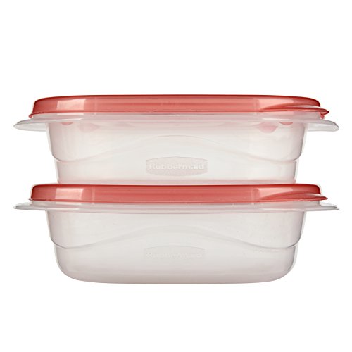 Rubbermaid Takealongs Square Food Storage Containers, 2.9 Cup, Tint Chili, 2 Count #TOP1